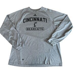 University of Cincinnati Adidas Climalite Long Sleeve Shirt Men’s Size Medium
